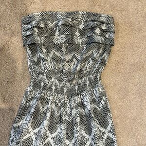 Bebe tube top snakeskin jumpsuit